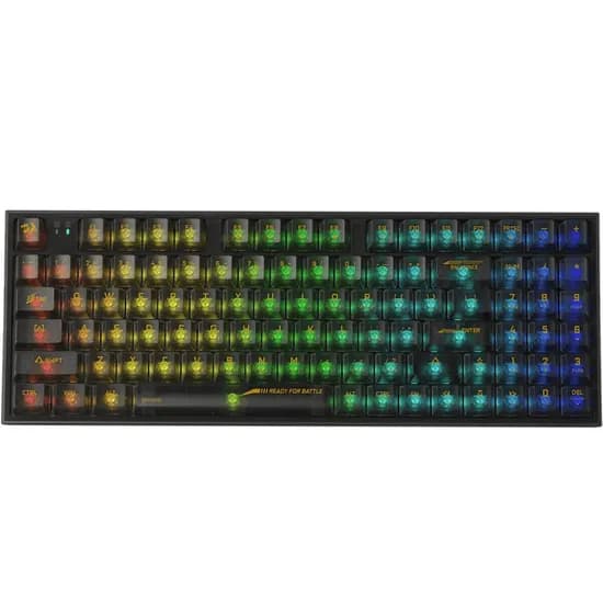 Teclado Gamer Redragon Irelia K658 Pro RGB Backlit Bluetooth - Preto/Transparente