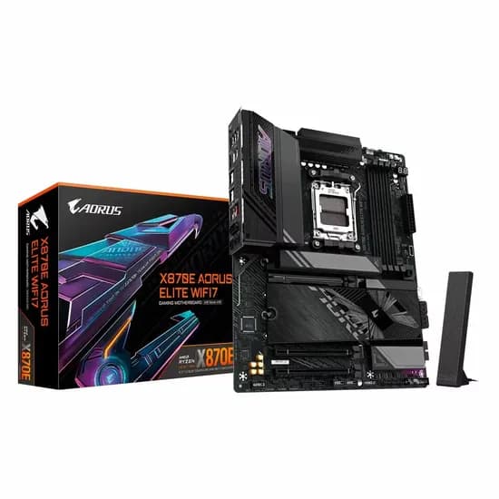 Placa Mãe Gigabyte X870E Aorus Elite Wifi 7 DDR5 Socket AM5 Chipset AMD X870E ATX