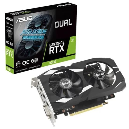 Placa de Video 6GB Exp. GF-RTX3050 Asus Dual Oc