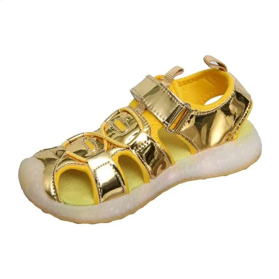 Tênis LED Gati TXL-146 Dourado Número 33