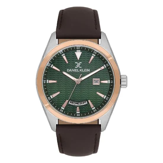 Relogio Analógico Masculino Daniel Klein DK.1.14088-5 Premium Gent / Pulseira de Couro - Marrom/Verde