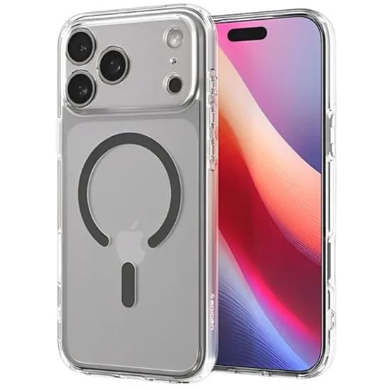 Capa Spigen iPhone 17 Pro Max Crystal Hybrid ACS09600 - Clear Graphite