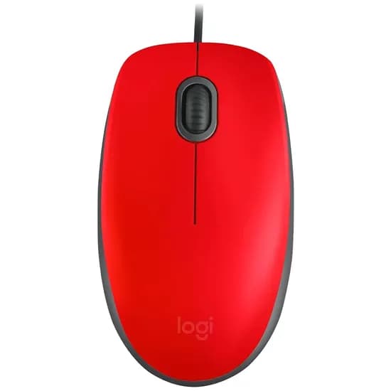 Mouse Silencioso Logitech M110S 910-006755 USB - Vermelho