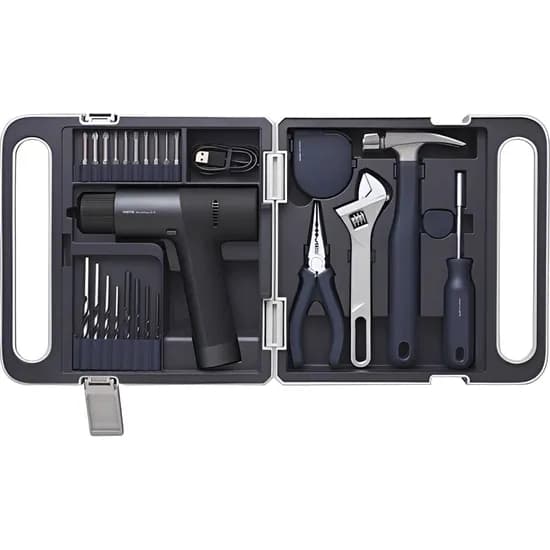 Kit de Ferramentas com Furadeira Hoto Sem Fio QWDZGJ001