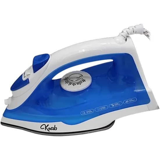 Ferro de Passar Krab KBPV13 de 1.300 Watts Antiaderente + Spray 220 - 240V ~ 50/60HZ - Branco/Azul