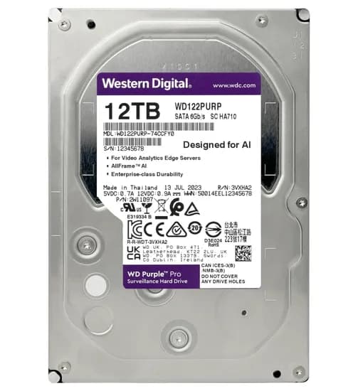 HD 12TB Western Digital Purple Pro SATA3 7200RPM WD122PURP