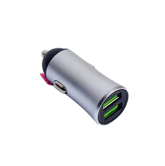 Carregador Veicular Yookie PC1 – 2X USB/Lightning - Cinza