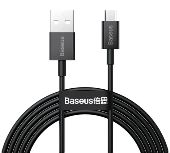 Cabo USB-A A Micro USB Baseus CAMYS-A01 Superior 2A - Black 2 Metros