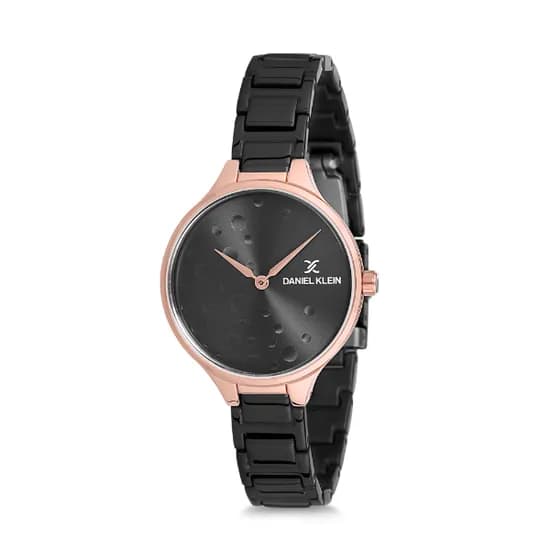 Relógio Analógico Feminino Daniel Klein Fiord DK12196-7 - Rosa Ouro e Preto