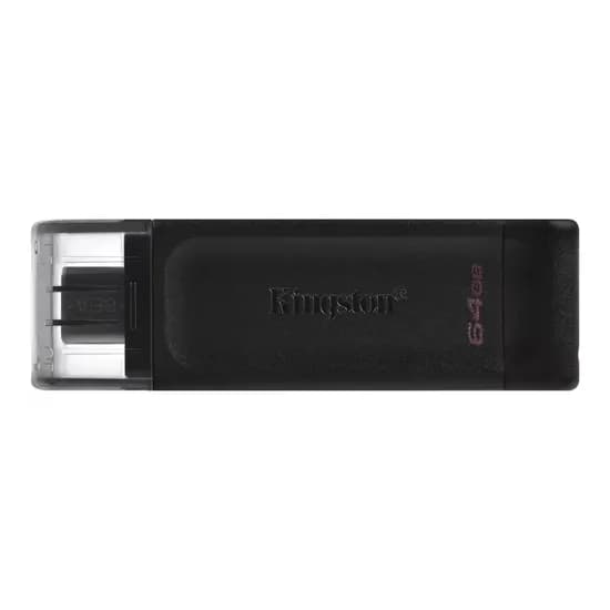 Pendrive Kingston Datatraveler 70 64GB USB-C/USB 3.2 - Preto DT70/64GB