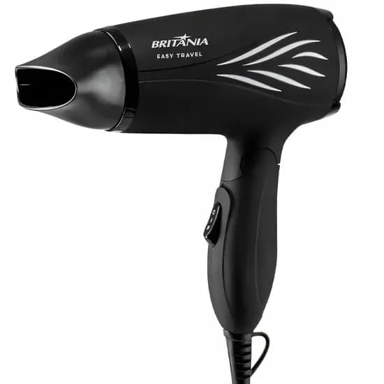 Secador de Cabelo Britânia Easy Travel 1.000 Watts Bivolt - Preto
