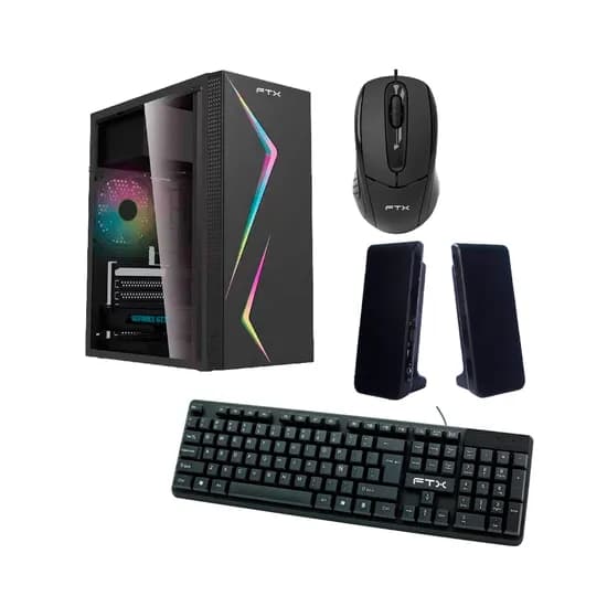 Gabinete Kit FTX271R c/Fuente 500W Mouse+Tecl+SPK