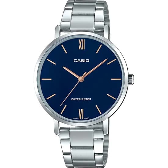 Relógio Casio LTP-VT01D-2BUDF Analógico Feminino - Silver/Blue