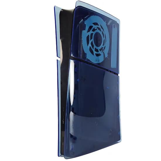 Carcaça Playstation 5 Slim Transparente Azul