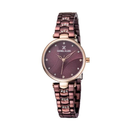Relógio Analógico Feminino Daniel Klein Premium DK11962-7 - Roxo/Rosa Ouro