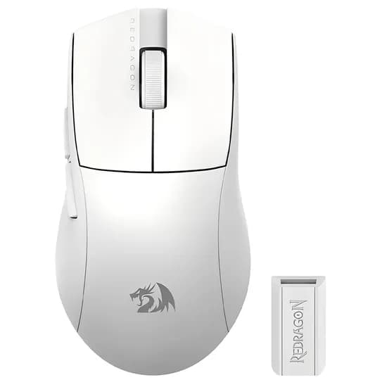 Mouse Gamer Redragon King M916W-Pro 4K Sem Fio - Branco