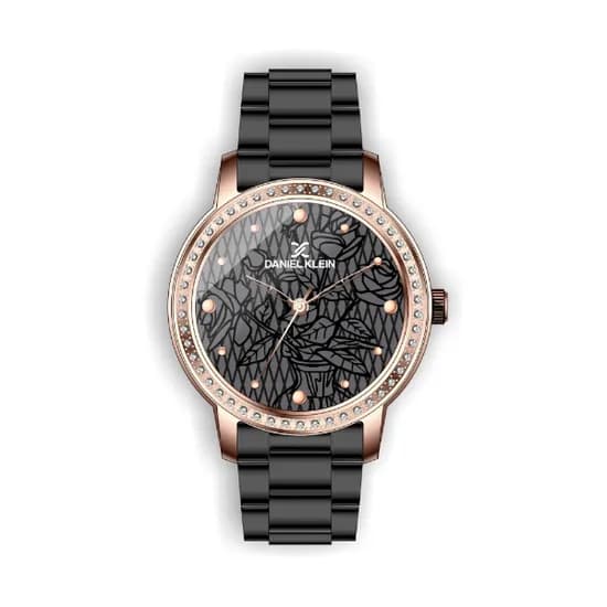 Relógio Analógico Feminino Daniel Klein Premium DK.1.12497-2 - Rosa Ouro e Preto
