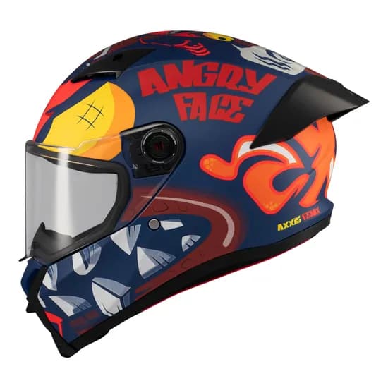 Capacete Axxis Fenix Angry Face C5 - Fechado - Tamanho XL - Matt