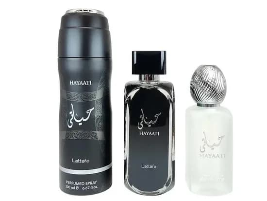 Perfume Kit Lattafa Hayaati Black 3P