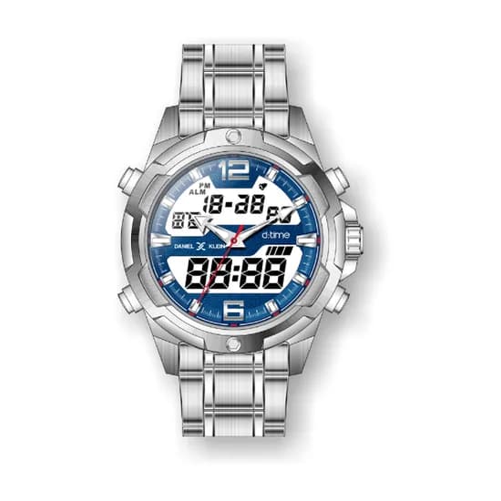 Relógio Digital Masculino Daniel Klein D:Time DK.1.12355-3 - Prata
