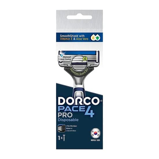 Aparelho para Barbear Descartavel Dorco Pace 4 Pro Portable 4 Lâminas Pacote Unidade