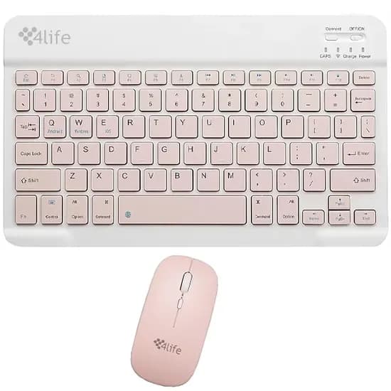 4LIFE Kit Teclado+Mouse FL030PK Wireless Pink