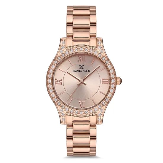 Relogio Analogico Feminino Daniel Klein DK.1.12762-3 Premium Ladies / Pulseira de Aço Inoxidável - Rose Gold
