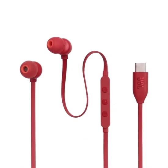 Fone de Ouvido JBL T310 USB-C - Vermelho