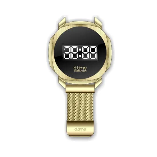 Relógio Digital Daniel Klein D:Time DK.1.12387-4 com Pulseira Estilo Milanês - Dourado