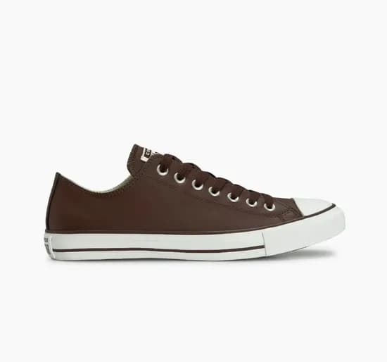 Calzado Converse All Star Cuero Marron Bajo Ox