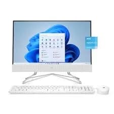 All In One HP 22-DG0003 Pentium-Silver J5040/ 8GB/ 128 SSD/ 21.5" FHD/ W11S Branco