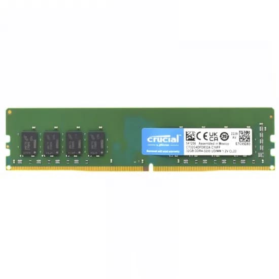 Memória Crucial, DDR4 32GB (1X32GB), 3200MHZ, CT32G4DFD832A, Verde