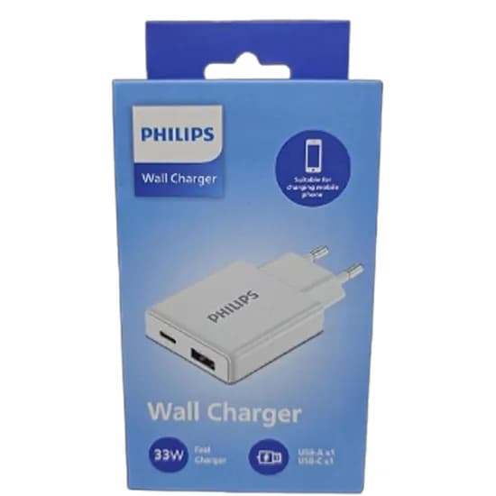 Carregador Philips DLP4322CW/70 USB-C/A 33W - White (Sem Cabo)