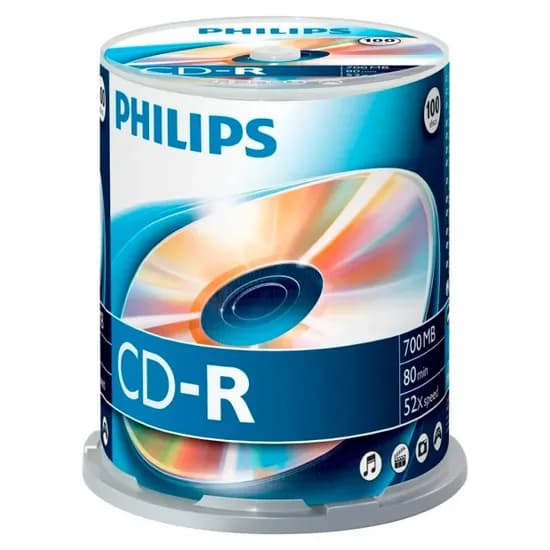 Tubo CD Philips Virgem - 100 Unidades
