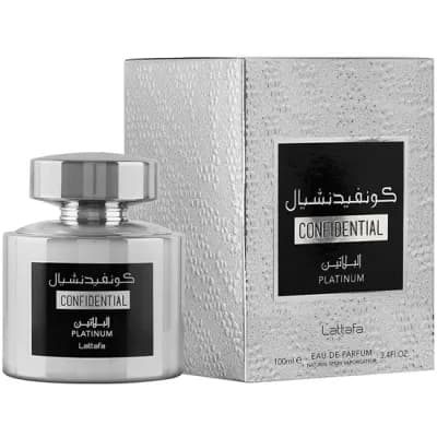 Perfume Lattafa Confidential Platinum Eau de Parfum Masculino 100ML