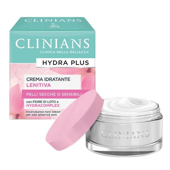 Creme Hidratante Facial Clinians Hydra Plus Lenitiva - com Fiore Di Loto e Hydracomplex - 50ML