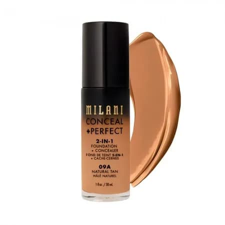 Base Corretivo Milani Conceal + Perfect 2-IN-1 09A Natural Tan
