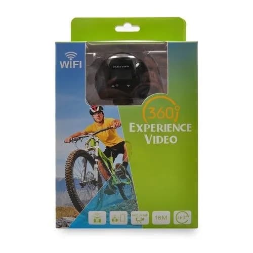 Câmera Panorâmica de 360° Prova Da Água Wifi Bike Moto 16MP