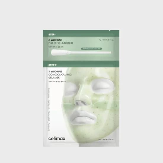 Máscara Facial Celimax Ji Woo Gae Cica Pha Peel 2 Step Gel 4G+30G 1 Unidad