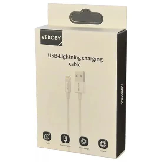 Cabo USB para Lightning Vekoby VK-C01 - Branco