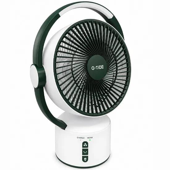 Mini Ventilador G-Tide FS01 5 Pás Recarregável - Verde/Branco
