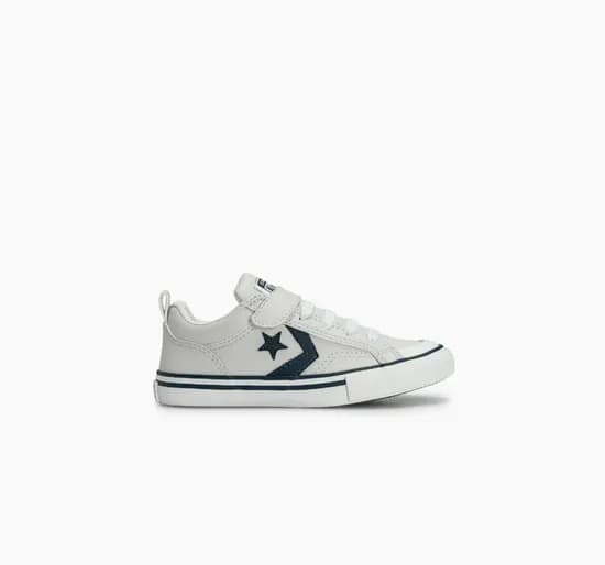 Calzado Converse Velcro Cuero Blanco