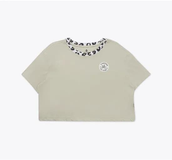 Remera Converse All Star Croped Leopard Beige AP01H2321-001