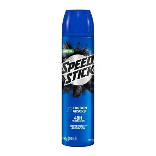 Desodorante Spray Speed Stick Masculino Carvão 150ML