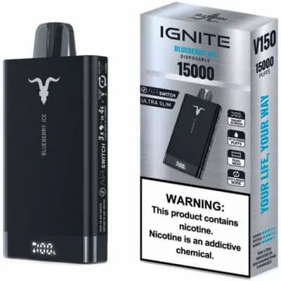 Vaper Descartavel Ignite V150 Blueberry Ice 15000 Puffs