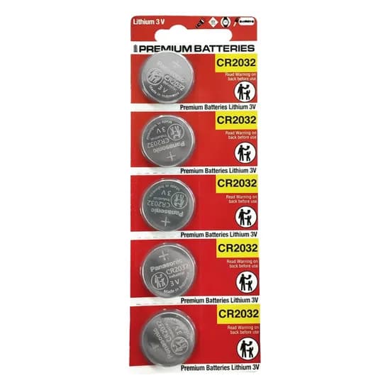 Bateria Panasonic CR2032 - 3V - 5 Unidades