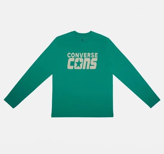 Remera Converse Manga Larga Green