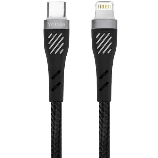 Cabo USB-C para Lightning Yookie CB65 1 Metro - Preto