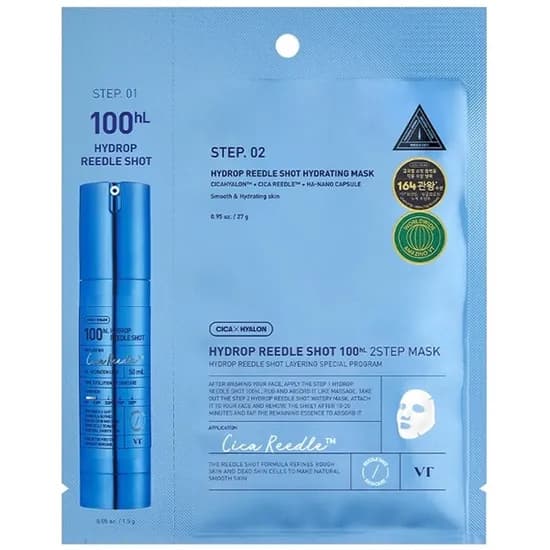 Máscara Facial VT Cosmetics Hidrop Reedle Shot 100HL 2 Step - 1 Unidade