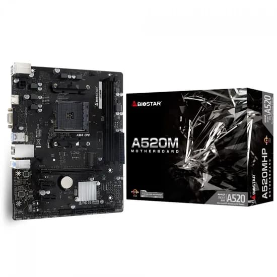 Placa Mãe AMD AM4 Biostar A520MHP Micro ATX DDR4